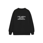 Extra Sprinkles Çocuk Sweatshirt — Siyah — arka görünüm
