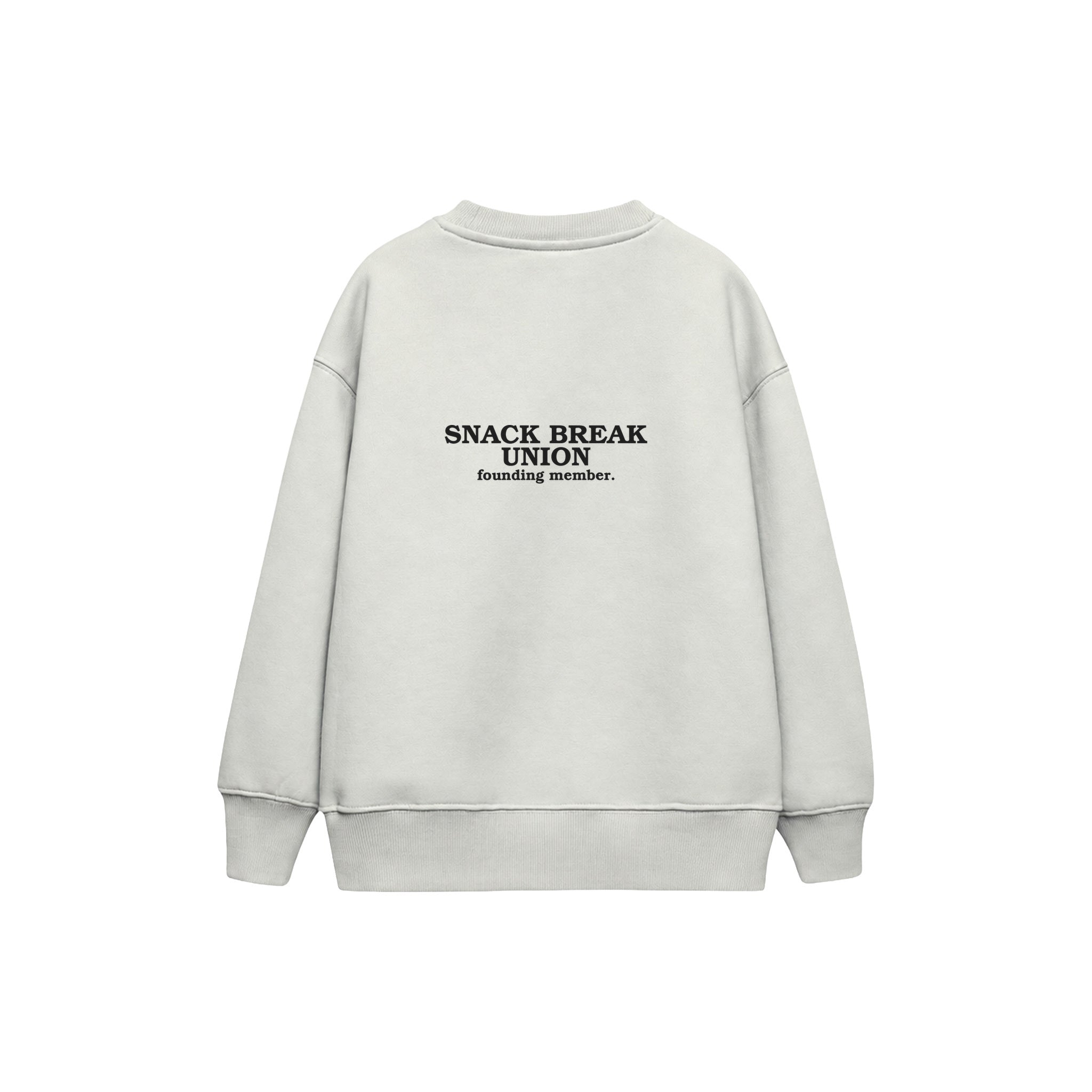 Snack Break Union Çocuk Sweatshirt — Beyaz — arka görünüm
