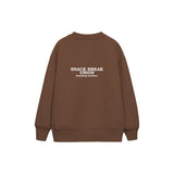 Snack Break Union Çocuk Sweatshirt — Kahverengi — arka görünüm