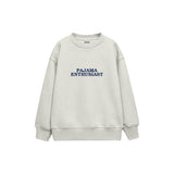 Pajama Enthusiast Çocuk Sweatshirt — Beyaz — ön görünüm