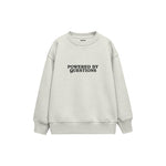 Powered By Questions Çocuk Sweatshirt — Beyaz — ön görünüm
