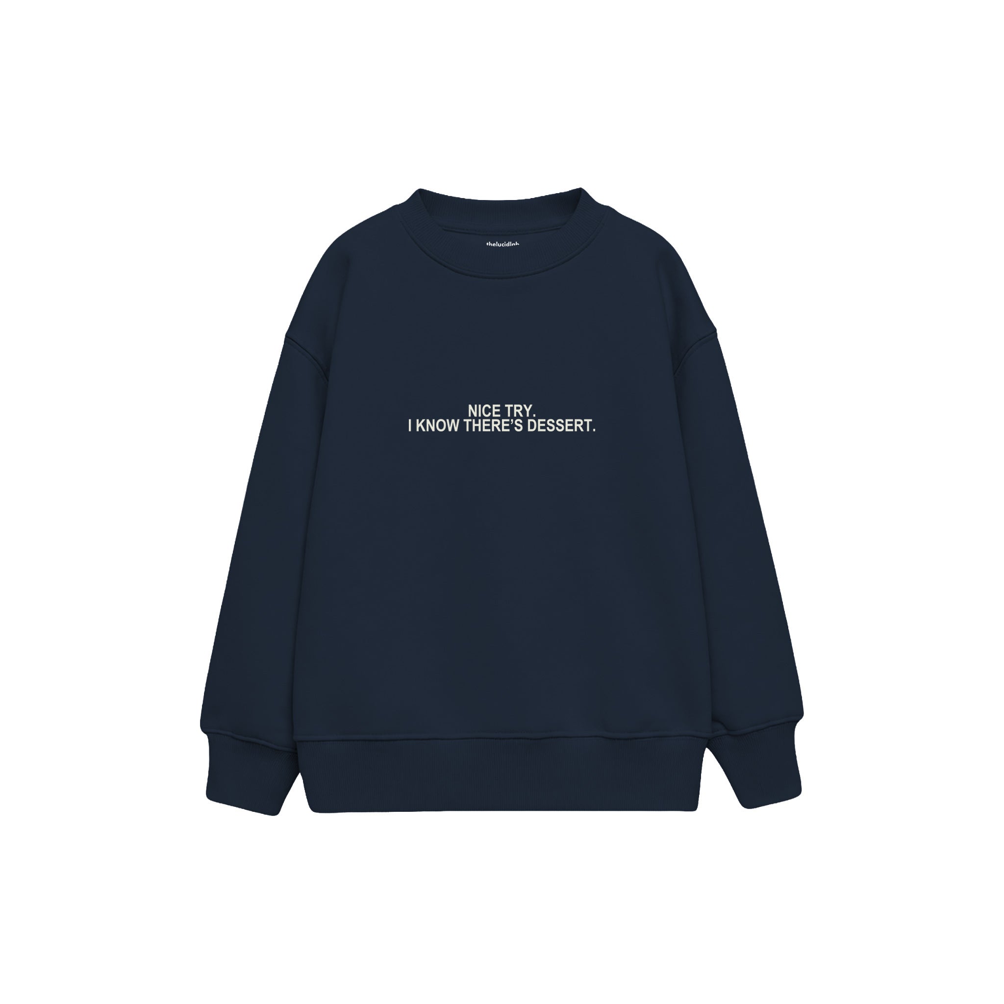 Nice Try Çocuk Sweatshirt — Lacivert — ön görünüm