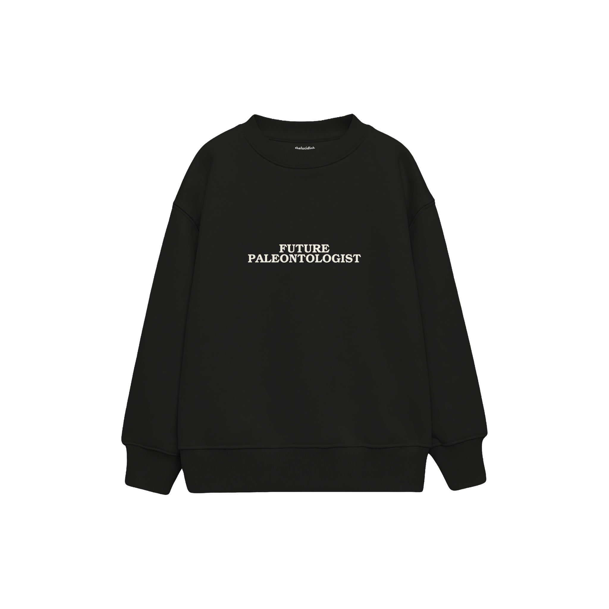 Future Paleontologist Çocuk Sweatshirt — Siyah — ön görünüm