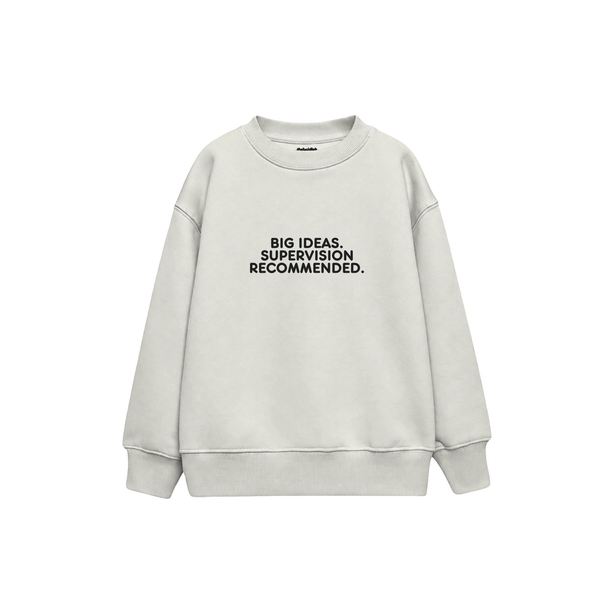 Unsupervised Ideas Çocuk Sweatshirt — Beyaz — ön görünüm