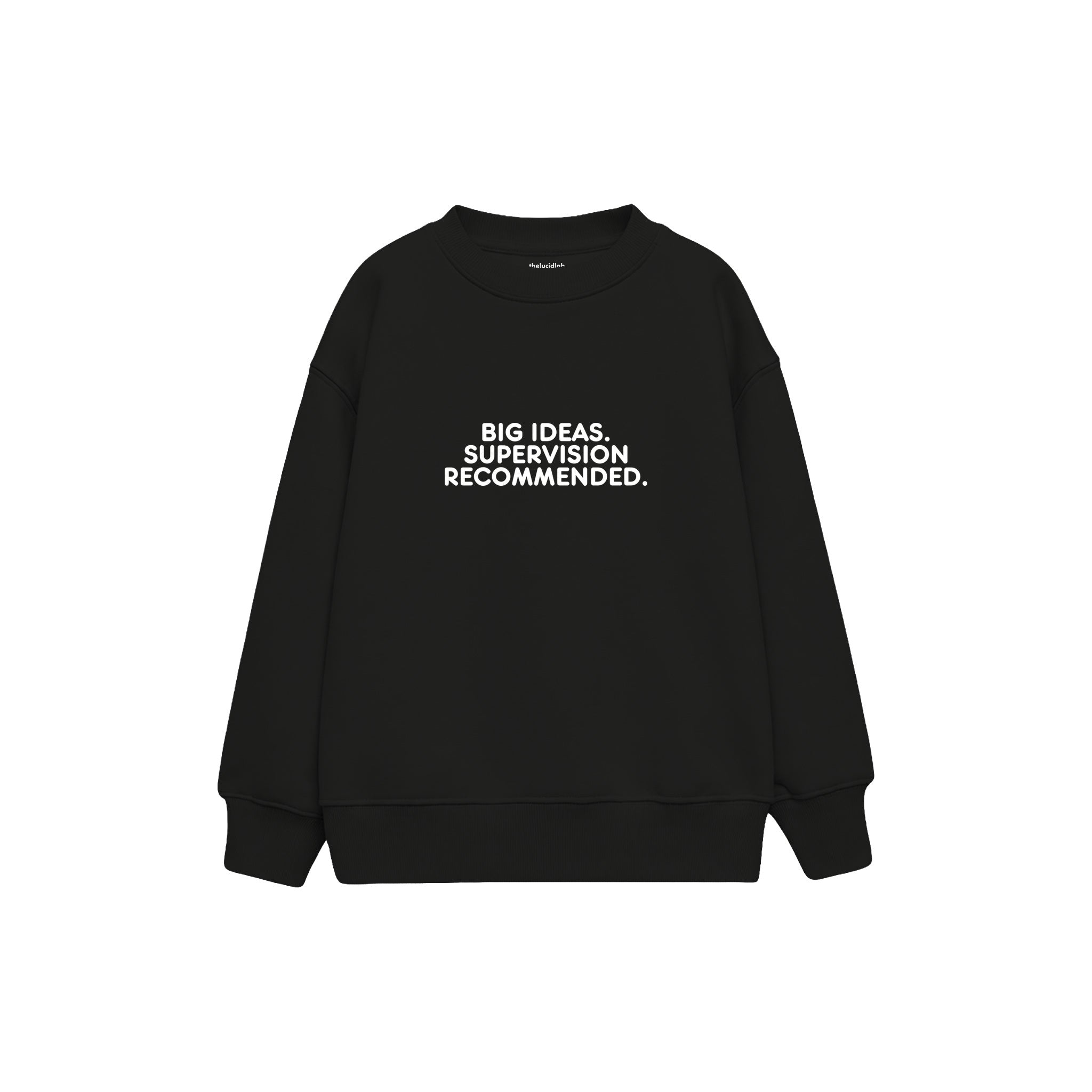 Unsupervised Ideas Çocuk Sweatshirt — Siyah — ön görünüm