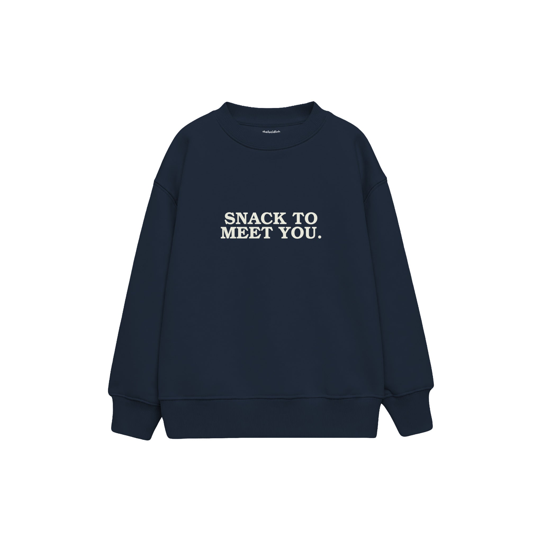 Snack To Meet You Çocuk Sweatshirt — Lacivert — ön görünüm