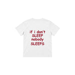 Nobody Sleeps Çocuk Tişört — Beyaz — arka görünüm