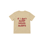 Nobody Sleeps Çocuk Tişört — Krem — arka görünüm