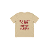 Nobody Sleeps Çocuk Tişört — Krem — arka görünüm