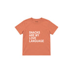 Snack Language Çocuk Tişört — Somon — ön görünüm