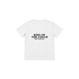King Of The Couch Çocuk Tişört — Beyaz — arka görünüm
