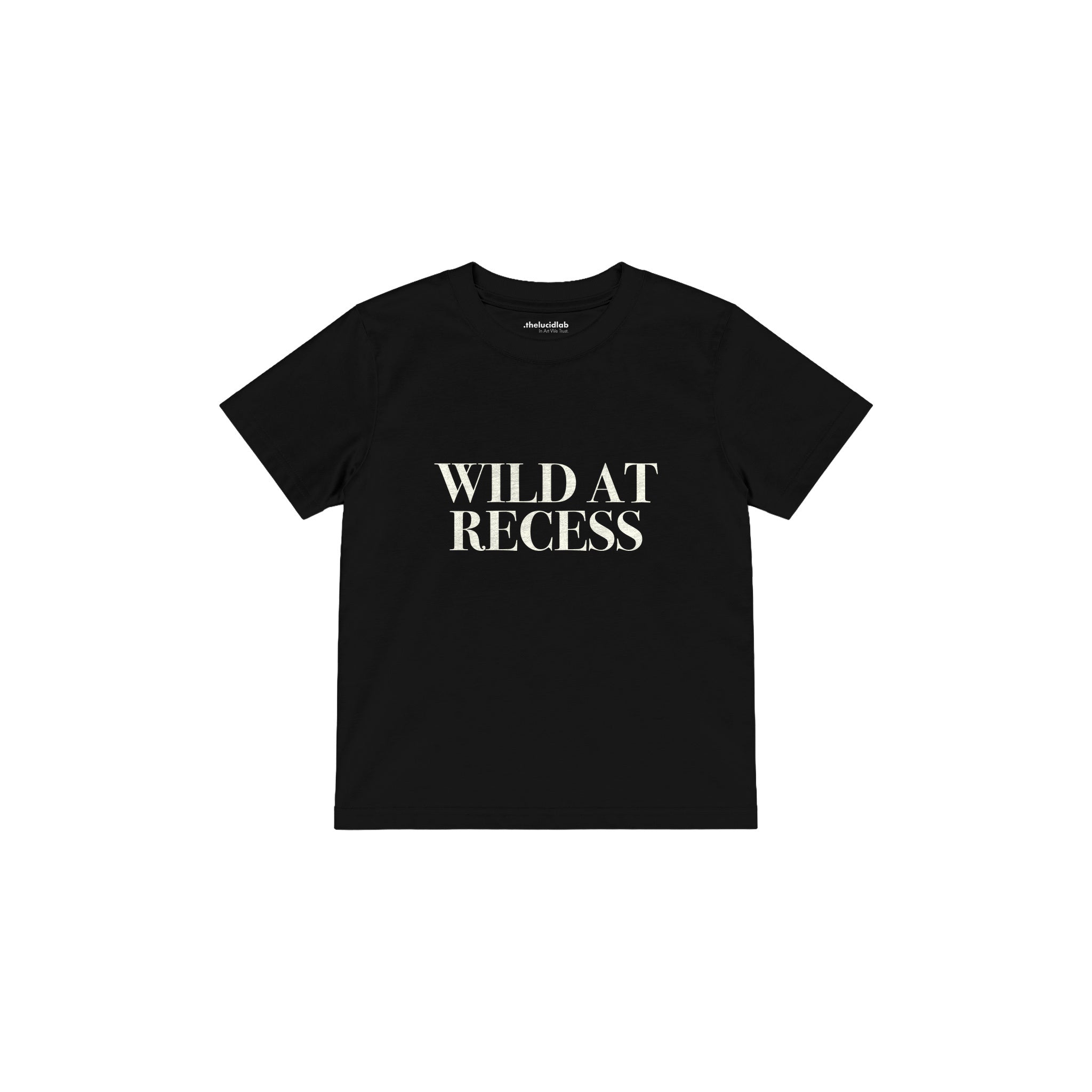 Wild At Recess Çocuk Tişört — Siyah — ön görünüm