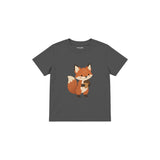 Fox holding an acorn Çocuk Tişört — Antrasit — ön görünüm