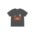 Crab offering a pearl Çocuk Tişört — Antrasit — ön görünüm