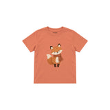 Fox in a rust scarf Çocuk Tişört — Somon — ön görünüm