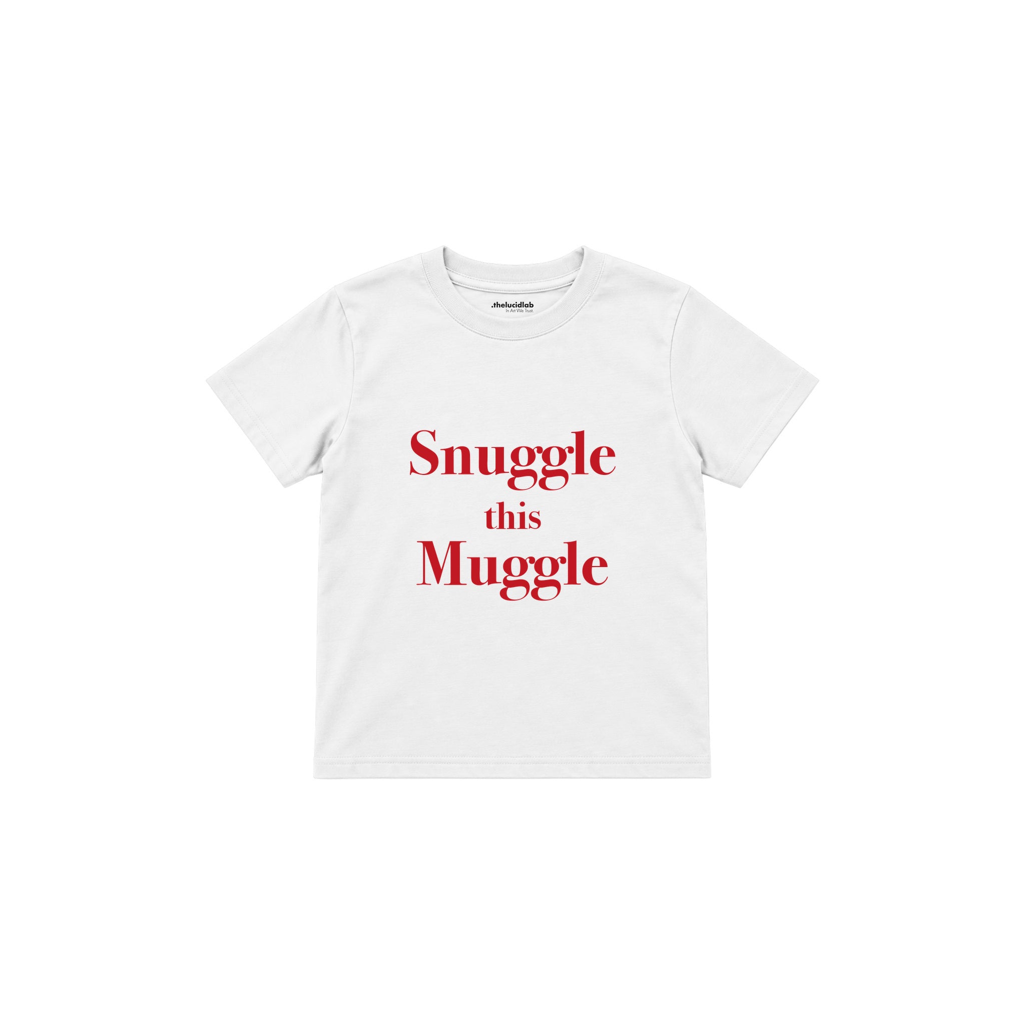 Snuggle This Muggle Çocuk Tişört — Beyaz — ön görünüm