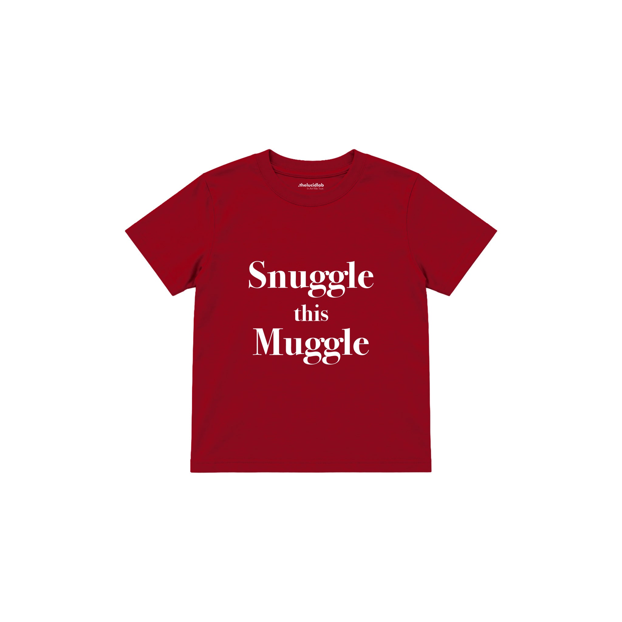Snuggle This Muggle Çocuk Tişört — Kırmızı — ön görünüm