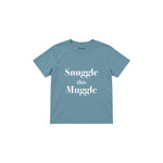 Snuggle This Muggle Çocuk Tişört — Çelik Mavi — ön görünüm