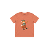 Fox playing a trumpet Çocuk Tişört — Somon — ön görünüm