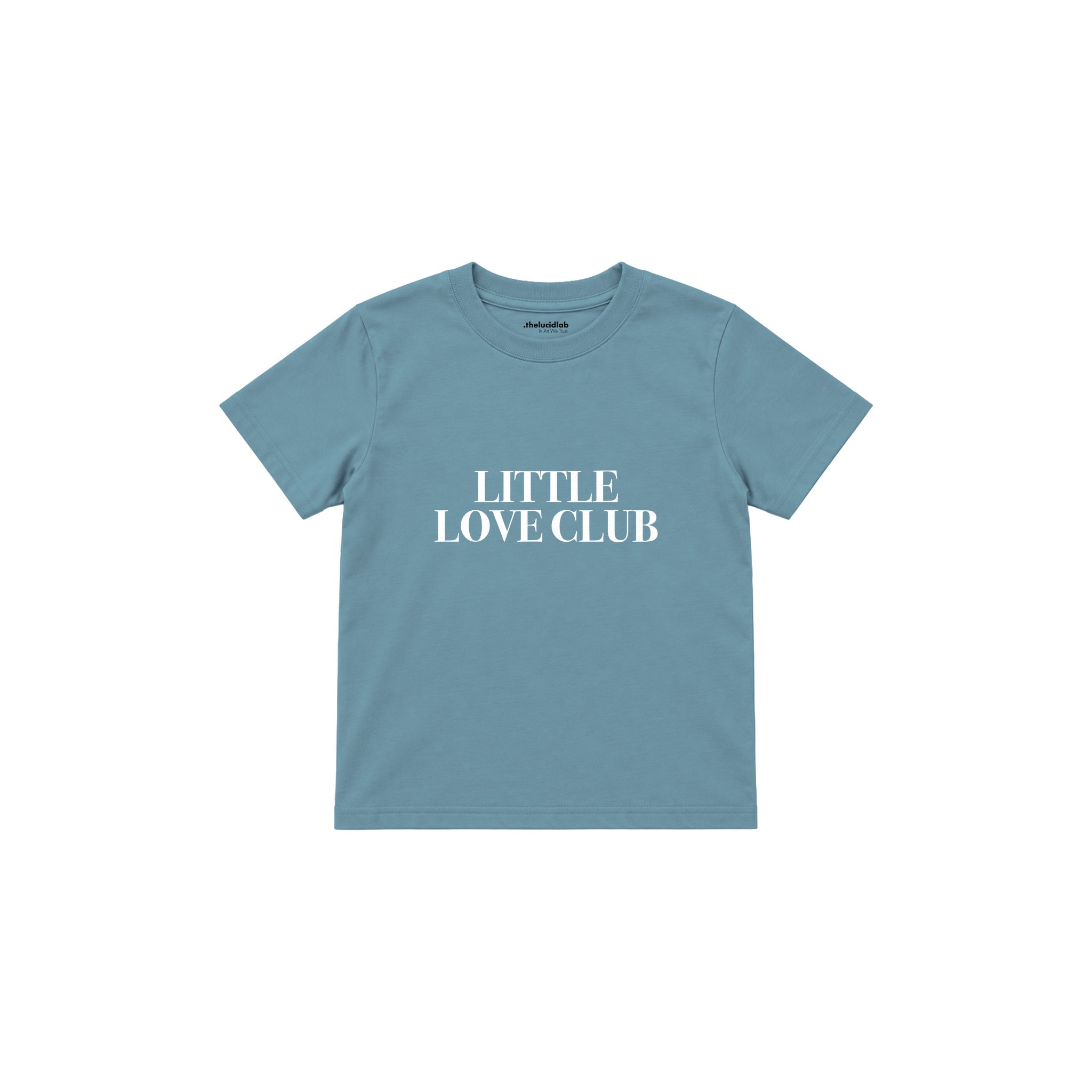 Little Love Club Çocuk Tişört — Çelik Mavi — ön görünüm