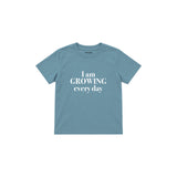 Growing Every Day Çocuk Tişört — Çelik Mavi — ön görünüm