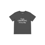 Growing Every Day Çocuk Tişört — Antrasit — ön görünüm