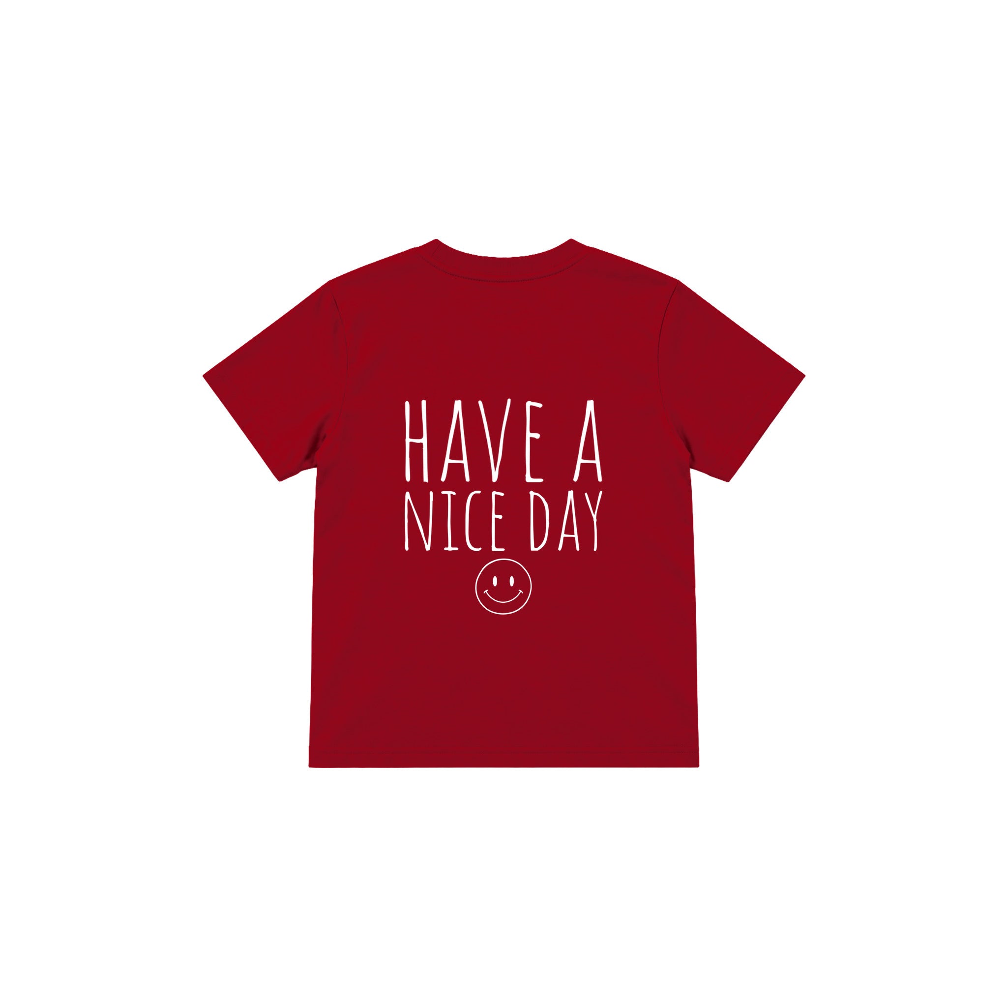 Have a Nice Day Çocuk Tişört — Kırmızı — arka görünüm