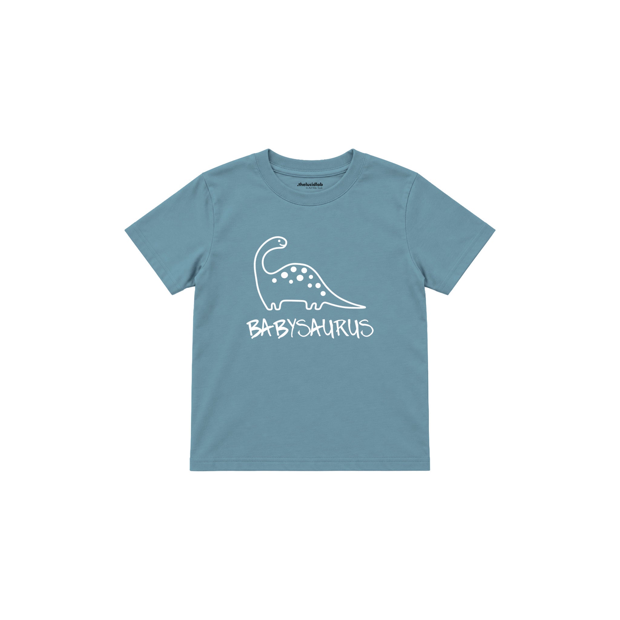 BABYSAURUS Çocuk Tişört — Çelik Mavi — ön görünüm