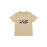 MY DADDY MY HERO Çocuk Tişört — Krem — ön görünüm