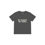 MY DADDY MY HERO Çocuk Tişört — Antrasit — ön görünüm