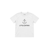 LITTLE CAPTAIN Çocuk Tişört — Beyaz — ön görünüm