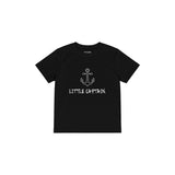 LITTLE CAPTAIN Çocuk Tişört — Siyah — ön görünüm