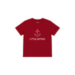 LITTLE CAPTAIN Çocuk Tişört — Kırmızı — ön görünüm