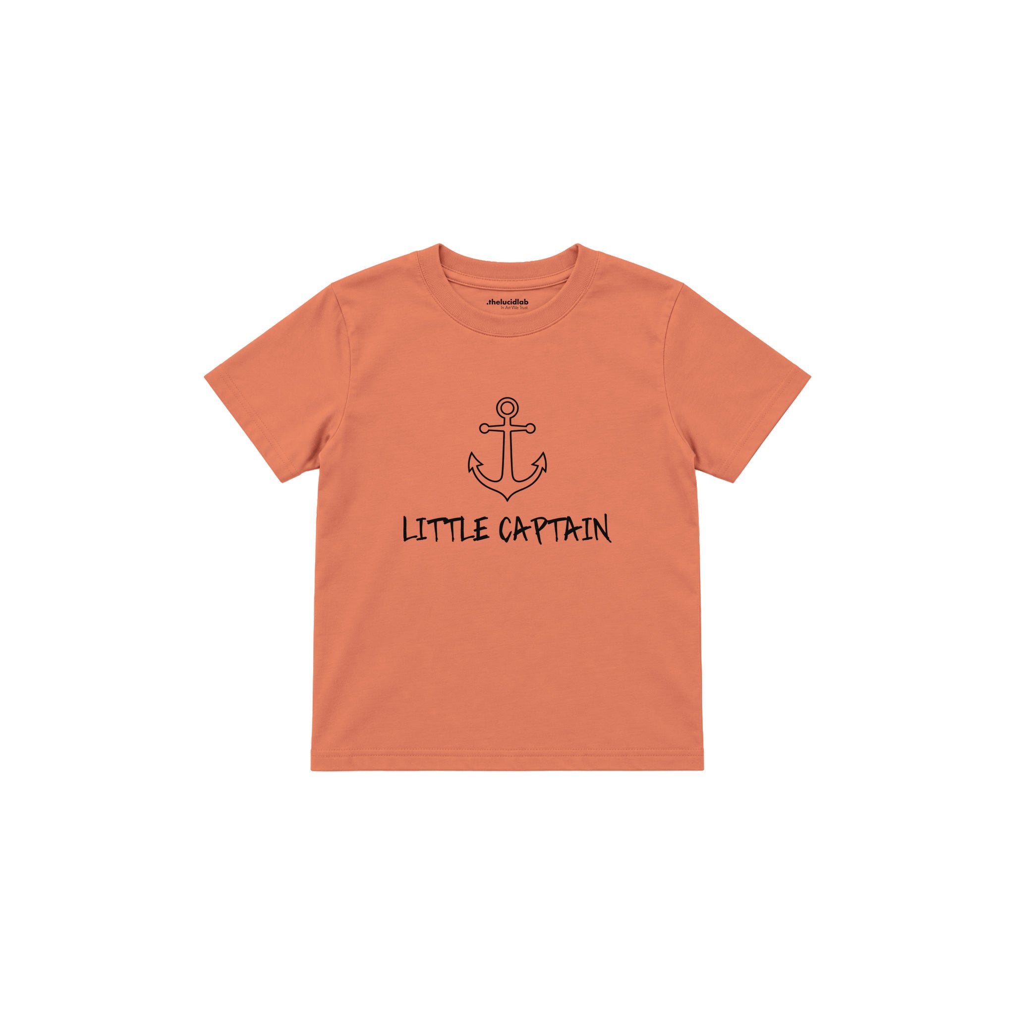 LITTLE CAPTAIN Çocuk Tişört — Somon — ön görünüm