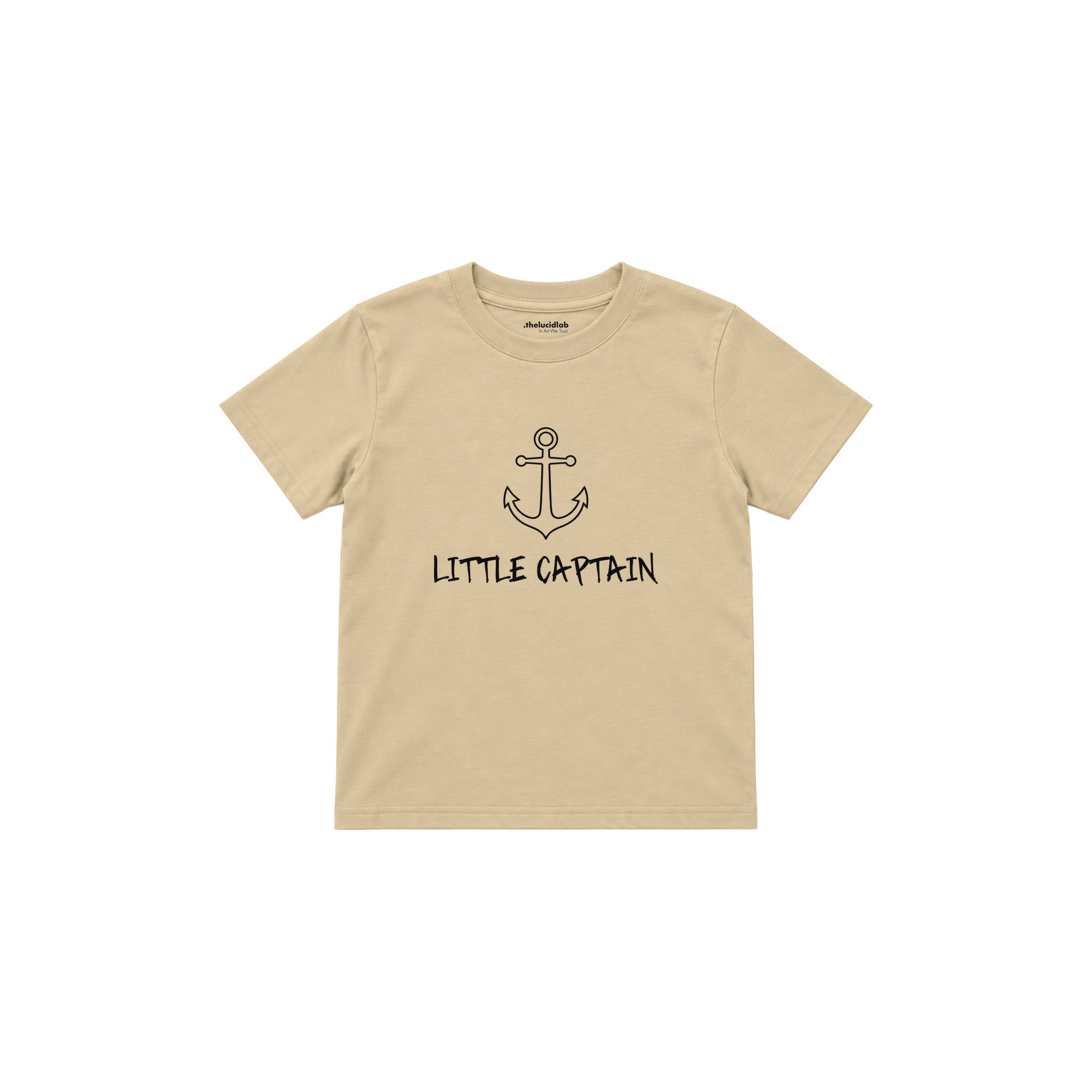 LITTLE CAPTAIN Çocuk Tişört — Krem — ön görünüm