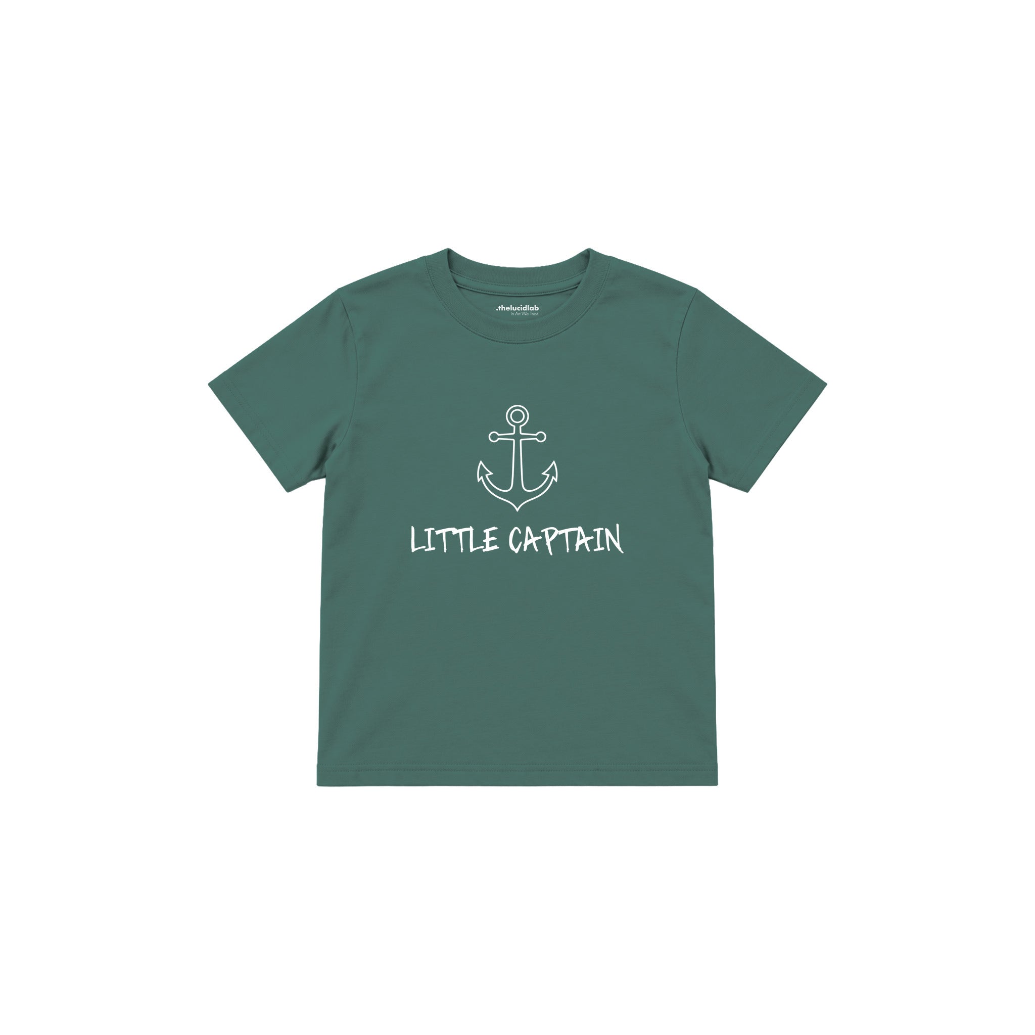 LITTLE CAPTAIN Çocuk Tişört — Yeşil — ön görünüm