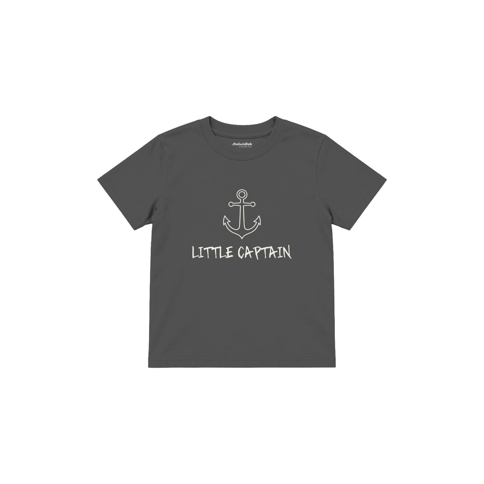 LITTLE CAPTAIN Çocuk Tişört — Antrasit — ön görünüm