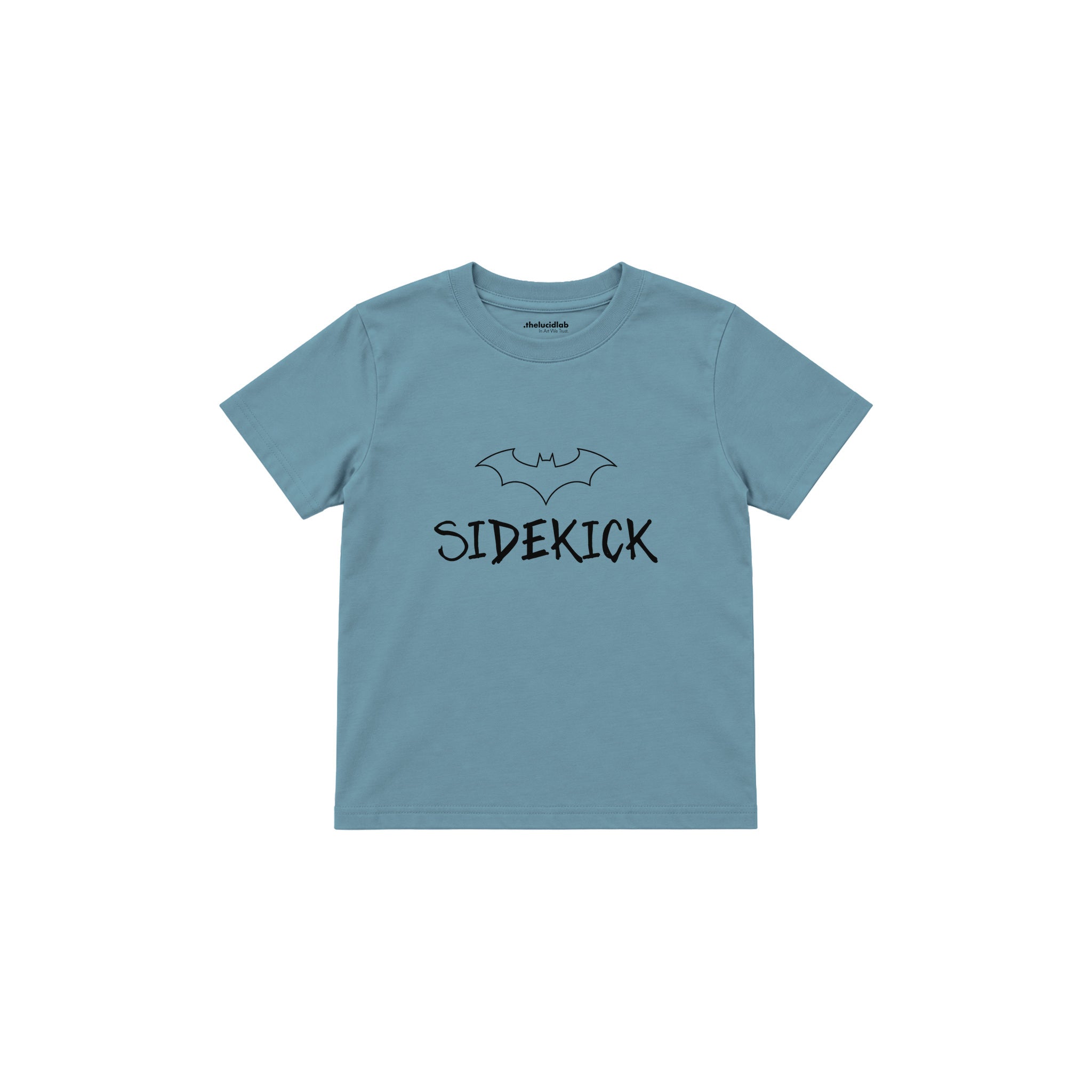 SIDEKICK Çocuk Tişört — Çelik Mavi — ön görünüm