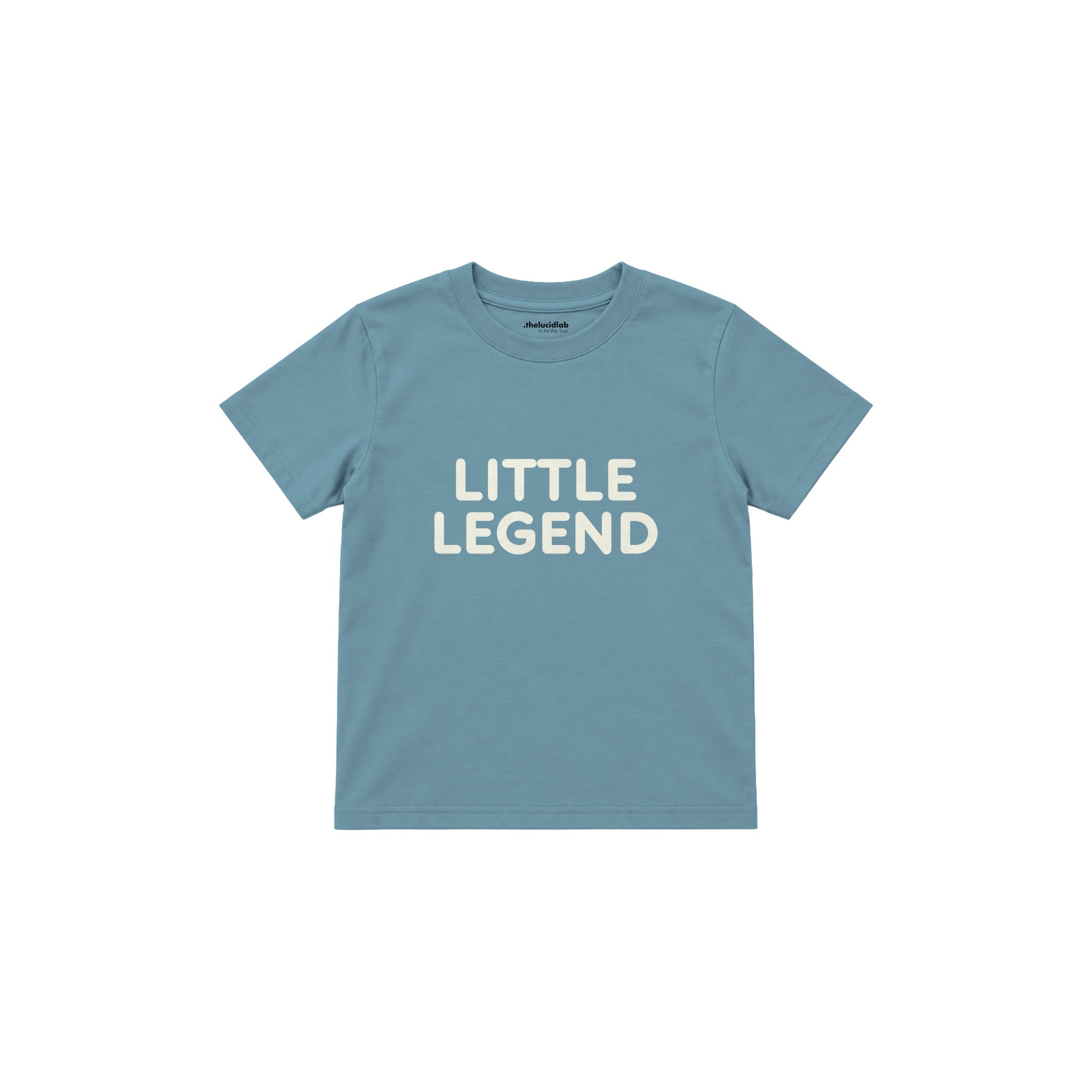 LITTLE LEGEND Çocuk Tişört — Çelik Mavi — ön görünüm