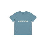 CREATION Çocuk Tişört — Çelik Mavi — ön görünüm