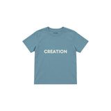 CREATION Çocuk Tişört — Çelik Mavi — ön görünüm