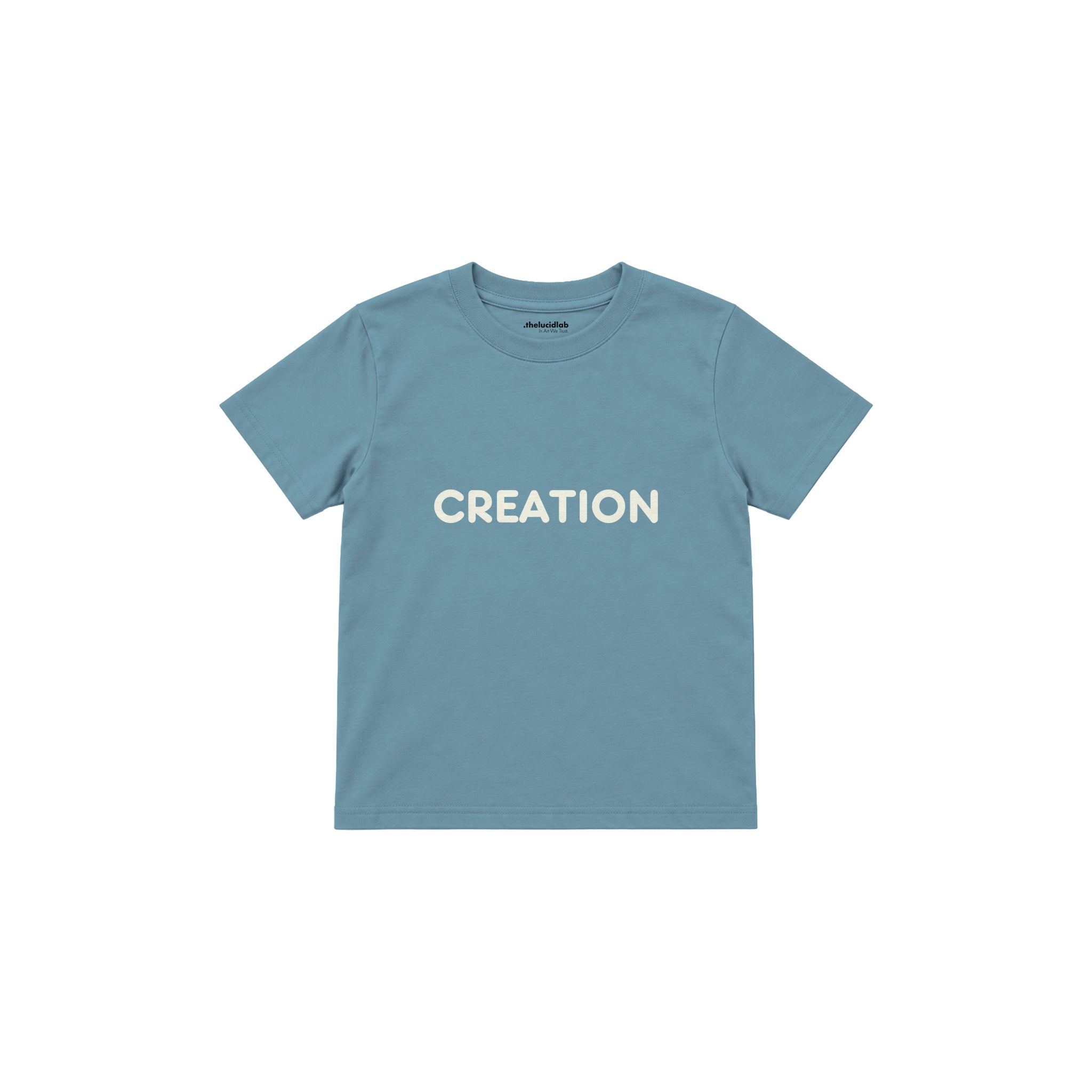 CREATION Çocuk Tişört — Çelik Mavi — ön görünüm