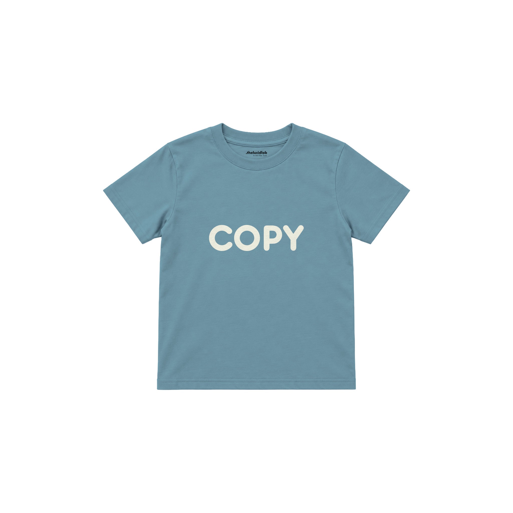 COPY Çocuk Tişört — Çelik Mavi — ön görünüm