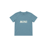 MINI Çocuk Tişört — Çelik Mavi — ön görünüm