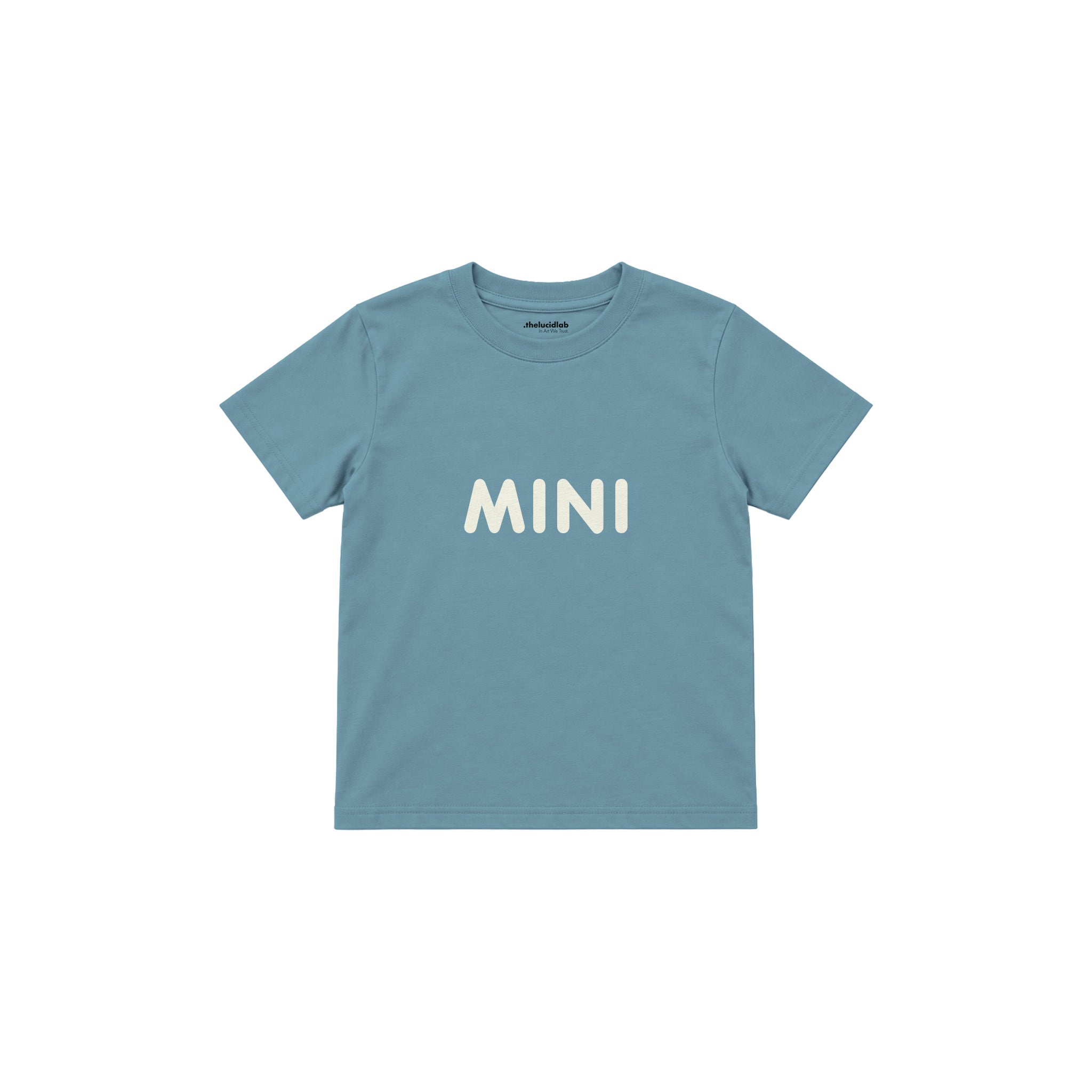 MINI Çocuk Tişört — Çelik Mavi — ön görünüm
