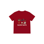 Slow Days Çocuk Tişört — Kırmızı — arka görünüm