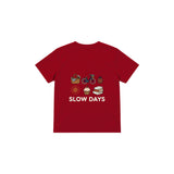 Slow Days Çocuk Tişört — Kırmızı — arka görünüm