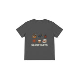 Slow Days Çocuk Tişört — Antrasit — arka görünüm