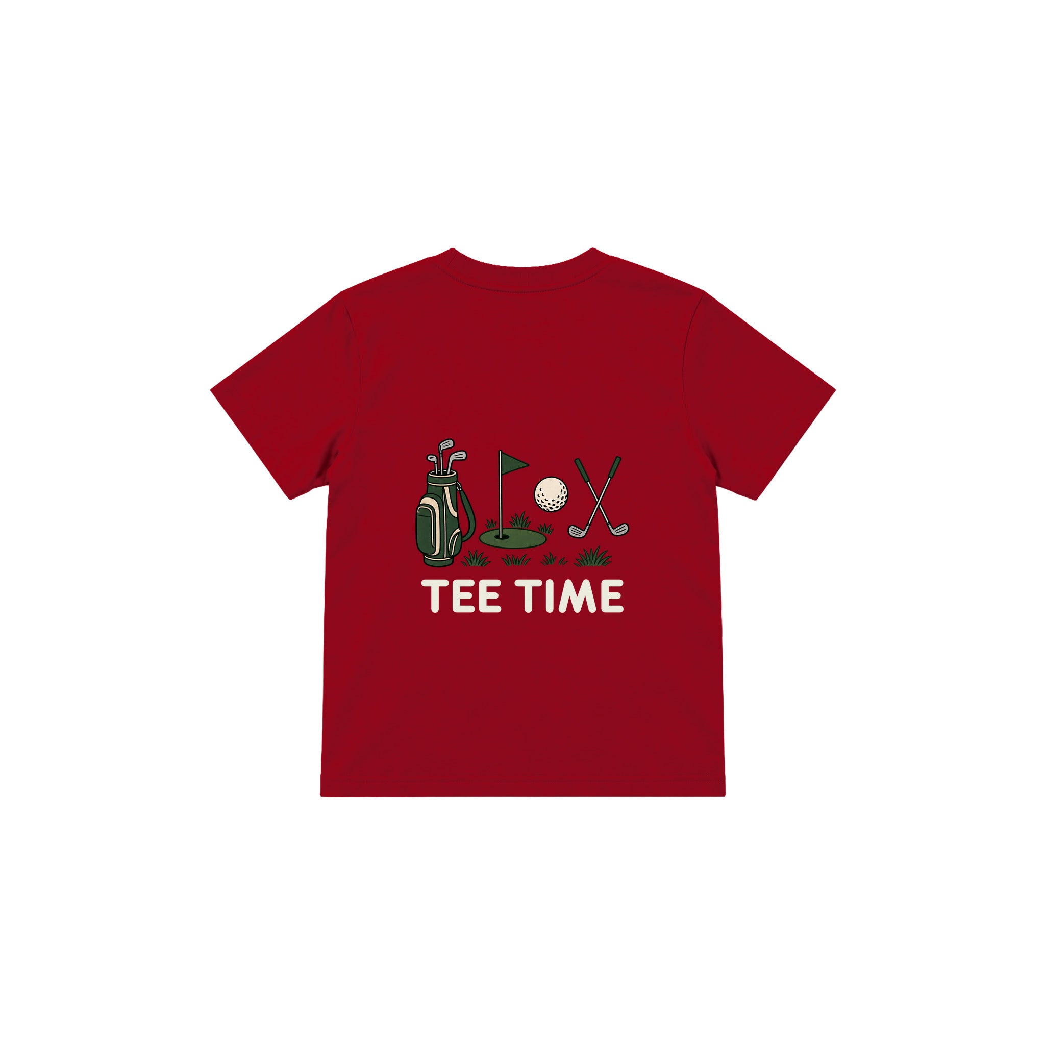 Tee Time Çocuk Tişört — Kırmızı — arka görünüm