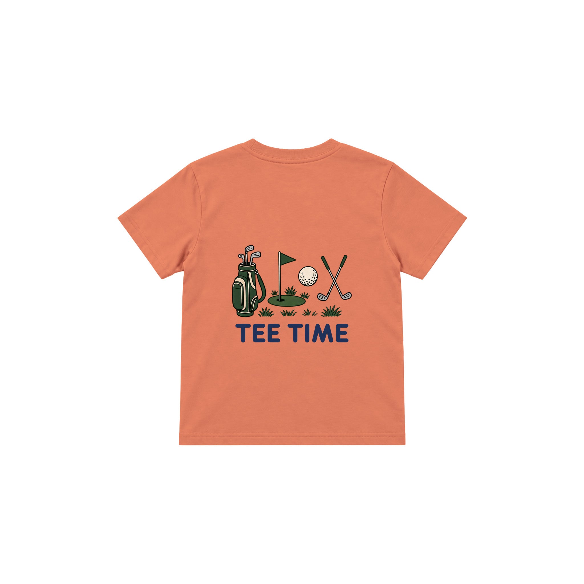 Tee Time Çocuk Tişört — Somon — arka görünüm